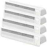 Sichler Haushaltsgeräte 4er-Set automatische Heizkörper-Akku-Ventilatoren, 3-stufig, 41cm, USB Sichler Haushaltsgeräte Heizkörper-Ventilatoren zum energieeffizienten Heizen, mit Akku und USB-C