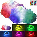 Luminea 2er-Set farbwechselnde DIY-Wolken-Leuchten, 2eRGB-LEDs & Fernbedienung Luminea DIY-Wolken-Leuchten mit RGB-LEDs, Farbwechsel, Fernbedienung