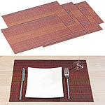 Rosenstein & Söhne 6er-Set abwaschbare Tischsets in ansprechender Web-Optik, 45 x 30 cm Rosenstein & Söhne Tischmatten abwaschbar