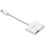 Callstel HDMI-Adapter für iPhone & iPad, Versandrückläufer Callstel Lightning-auf-HDMI-Adapter mit Lightning-Stromanschluss