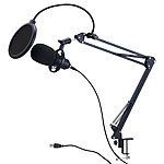 auvisio Profi-USB-Kondensator-Mikrofon Versandrückläufer auvisio USB-Konsensator-Mikrofone mit Tischklemme