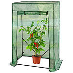 Royal Gardineer 2er-Set Tomaten-Folien-Gewächshäuser, Aufroll-Tür, 100x50x150 cm, grün Royal Gardineer 