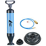 AGT 2in1-Saugglocke & Abflussreiniger + Hochdruck-Universal-Schlauch, 1 m AGT Rohrreinigungs-Sets für Druck-Reinigung mit Wasser und Luft