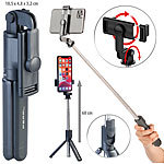 PEARL 2in1-Smartphone-Stativ & Selfie-Stick bis 68 cm, inkl. Fernauslöser PEARL