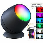 Luminea Home Control Smarte WLAN-Stimmungsleuchte, RGB-CCT-LEDs, 210lm, 2,2W, USB, schwarz Luminea Home Control