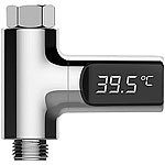 BadeStern 2er-Set Armatur-Thermometer, LED-Display 360° drehbar, 0-100 °C BadeStern Armatur-Thermometer mit Dynamo