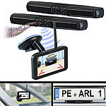 Lescars Solar-Funk-Front- und Rückfahrkamera mit Full HD und 5" Monitor Lescars