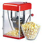 Rosenstein & Söhne Profi-Retro-Popcorn-Maschine "Cine", Edelstahl-Topf im 50er-Stil, 15 l Rosenstein & Söhne Popcornmaschinen
