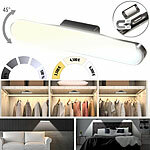 Lunartec Akku-LED-Leselampe für Wand & Unterschrank, einstellbarer Winkel, 24cm Lunartec