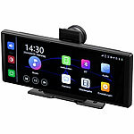 Lescars IPS-HD-Touchscreen für Apple CarPlay,mit 10,26“/26 cm & Rückfahrkamera Lescars Carplay-Wireless-IPS-HD-Touchscreens mit Frontkamera