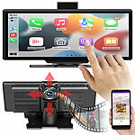 Lescars IPS-HD-Touchscreen, Android&Apple CarPlay, 10,26"/26 cm, 2K-Frontcam Lescars