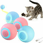 Sweetypet 4er-Set Akku-Katzenspielzeuge mit LED-Licht, blau und pink Sweetypet Akku-Katzenspielzeuge mit LED