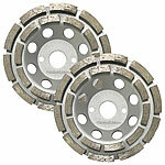 AGT 2er-Set universal Diamant-Schleiftöpfe 125 mm, doppelreihig AGT 