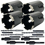 AGT 4er-Set Diamant-Dosensenker mit M16-Gewinde, 80mm Nutzlänge, 68 mm ø AGT Diamant-Dosensenker mit M16 Aufnahme