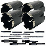 AGT 4er-Set Diamant-Dosensenker mit M16-Gewinde, 80mm Nutzlänge, 82 mm Ø AGT Diamant-Dosensenker mit M16 Aufnahme