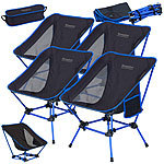 Semptec Urban Survival Technology 4er-Set klappbarer Campingstuhl, 2 Sitzhöhen, extra-leicht, bis 120 kg Semptec Urban Survival Technology