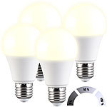 Luminea 4er-Set LED-Lampen mit 3 Helligkeits-Stufen, 14 W, 1.521 lm, 3000 K, F Luminea 