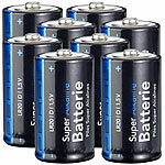 PEARL 8er-Set Super Alkaline Batterien Typ Mono D, 1,5 V PEARL