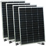 revolt 4er-Set mobile monokristalline Solarpanels, 36 Volt, 150W, MC4-Stecker revolt