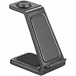 Callstel 3in1-Ladestation 20 Watt für iPhone, Apple Watch und AirPods, schwarz Callstel 3in1 Ladestationen für iPhones, Apple Watches & AirPods