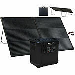 revolt Powerstation & Solar-Generator mit 100-W-Solarmodul, 1.456 Wh, 2.000 W revolt 2in1-Hochleistungsakkus & Solar-Generatoren