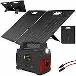revolt Powerstation & Solar-Generator mit 50-W-Solarpanel, 420 Wh, 600 Watt revolt 2in1-Solar-Generatoren & Powerbanks, mit externer Solarzelle