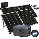 revolt Powerstation & Solar-Generator, 2x 240-W-Solarpanel, 1.920 Wh, 2.400 W revolt 2in1-Solar-Generatoren & Powerbanks, mit externer Solarzelle