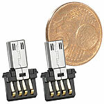 Merox 2er-Set ultrakompakter USB-OTG-Adapter Merox Mini-USB-OTG-Adapter