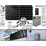 revolt 2,15-kWh-Akkuspeicher mit WLAN-Mikroinverter & 2x 440-W-Solarmodul revolt Solaranlagen-Sets: Mikroinverter mit Solarmodul und Akkuspeicher