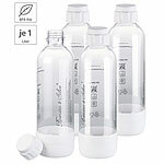 Rosenstein & Söhne 4er-Set PET-Flasche für Getränke-Sprudler WS-300.multi, 1l, BPA-frei Rosenstein & Söhne Multi-Getränke- und Wassersprudler