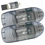 c-enter 2er-Set USB-2.0-Cardreader & USB-Stick, für SD(HC/XC)-Karten c-enter