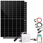 revolt Solar-Set: WLAN-Mikroinverter + 440-W-Glas-Glas-Solarmodul + Kabel revolt Solaranlagen-Set: Mikro-Inverter mit MPPT-Regler und Solarpanel