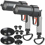 AGT 2er-Set XL-Pressluft-Rohrreiniger mit Pistolengriff und 4 Aufsätzen AGT Pressluft-Rohrreiniger