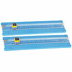 PEARL 2er-Set A4-Papierschneidemaschinen mit Ersatzklinge PEARL Rollen-Schneidemaschinen