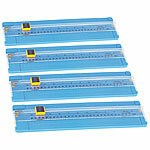 PEARL 4er-Set A4-Papierschneidemaschinen mit Ersatzklinge PEARL Rollen-Schneidemaschinen