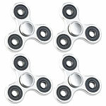PEARL 4er-Set 3-seitige Metall-Handspinner, hochwertiges R188-Kugellager PEARL Metall-Hand-Spinner