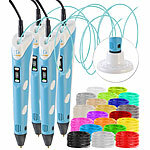 FreeSculpt 4er-Set 3D-Drucker-Stift, USB-Stromversorgung, inkl. 20 PLA-Filamente FreeSculpt 3D-Stifte 