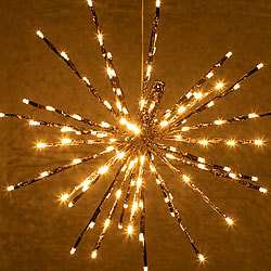 LED Stern mit 120 strahlenden LEDs, bronze
