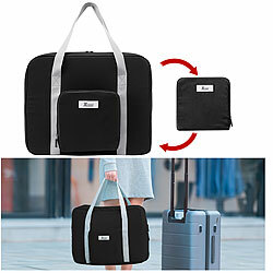 Xcase Faltbare Handgepäck-Tasche für Flugreisen, 23 Liter, schwarz Xcase Faltbare Handgepäck-Reisetaschen 