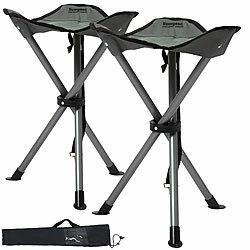 Semptec Urban Survival Technology 2er-Set Dreibein-Camping-Hocker, 43 cm Sitzhöhe, mit Tragetasche Semptec Urban Survival Technology Dreibein-Camping-Hocker