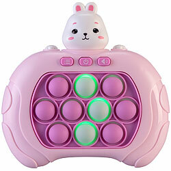 Playtastic Quick-Push-Bubble-Spielkonsole "Hase", Tierform, batteriebetrieben Playtastic Quick-Push-Bubble-Spielkonsolen mit Display