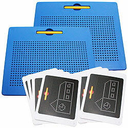 Playtastic 2er-Set magnetische Reise-Zeichentafeln, Stift & Vorlagen, blau Playtastic 