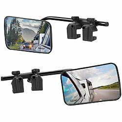 Lescars 2er-Set Universal-Wohnwagen-Zusatzspiegel für alle Fahrzeugtypen Lescars Wohnwagen-Zusatzspiegel