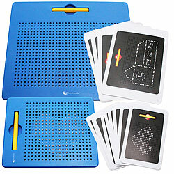 Playtastic 2er-Set magnetische Reise-Zeichentafeln, Stift & Vorlagen, blau Playtastic Magnetische Zeichentafeln 