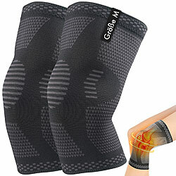 Speeron 2er-Set Knie-Kompressionsbandagen, Größe M, für Laufen, Joggen & mehr Speeron Knie-Bandagen