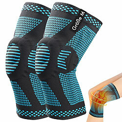 Speeron 2er-Set komprimierte Kniebandagen,Größe M,mit Gel-Pads&Stabilisatoren Speeron Komprimierten Kniebandage mit Gel-Pads und Stabilisatoren