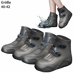 Semptec Urban Survival Technology 2er-Set wasserdichte Gummi-Schuhüberzieher, rutschfest, Größe 40-42 Semptec Urban Survival Technology Regenüberschuhe