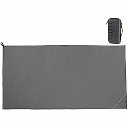 PEARL Mikrofaser-Handtuch, schnell trocknend, 200x100 cm, Tasche, anthrazit PEARL Mikrofaser-Handtücher
