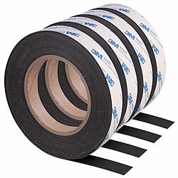 AGT 2er-Set Selbstklebendes A+B Magnetband, zuschneidbar, je 6m + 6m, 15mm AGT A + B Magnetklebebänder (Magnetband & Metallband), schneidbar