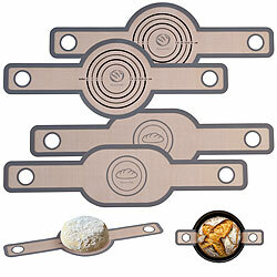 Rosenstein & Söhne 4er-Set antihaftbeschichtete Silikon-Brotschlingen Rosenstein & Söhne Silikon-Brotschlingen 